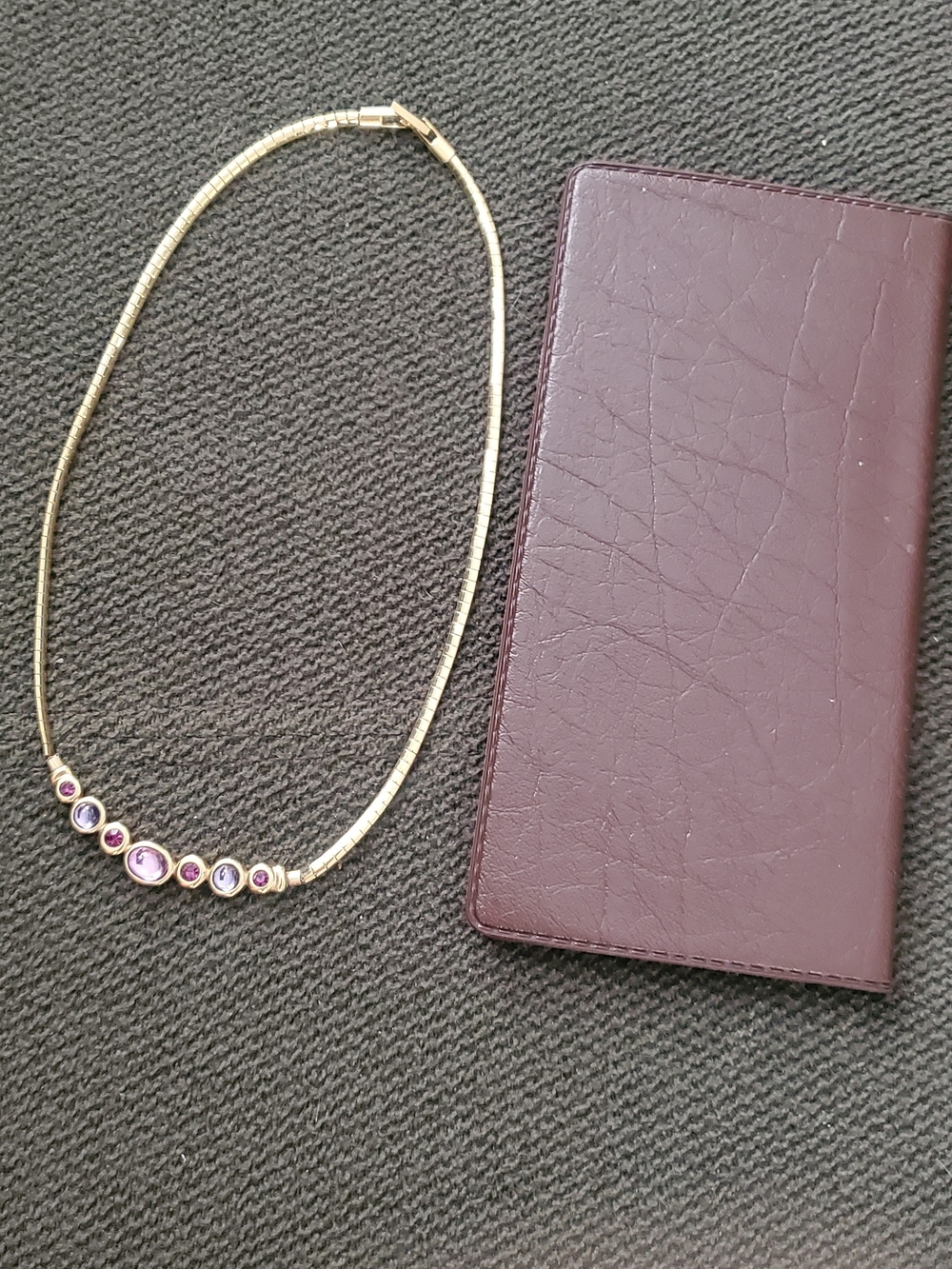 Source Unknown Silver-Tone Necklace with Purple Gemstones - Picture 5 of 5